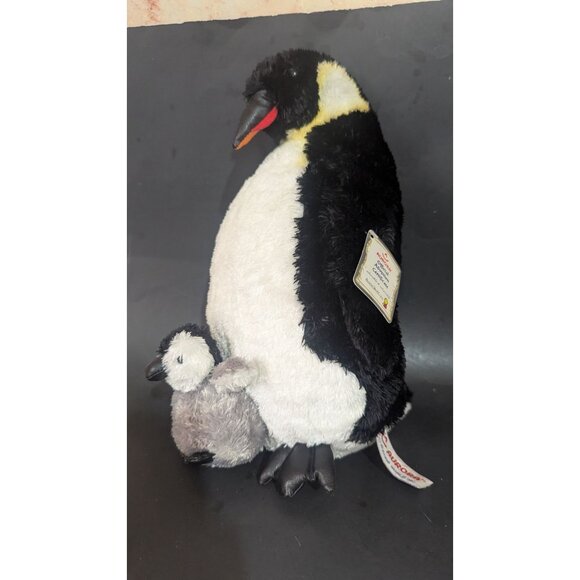 Aurora Emperor Penguin  and baby  Plush Toy  11" Soft Huggable Stuffed Animal - Picture 6 of 10
